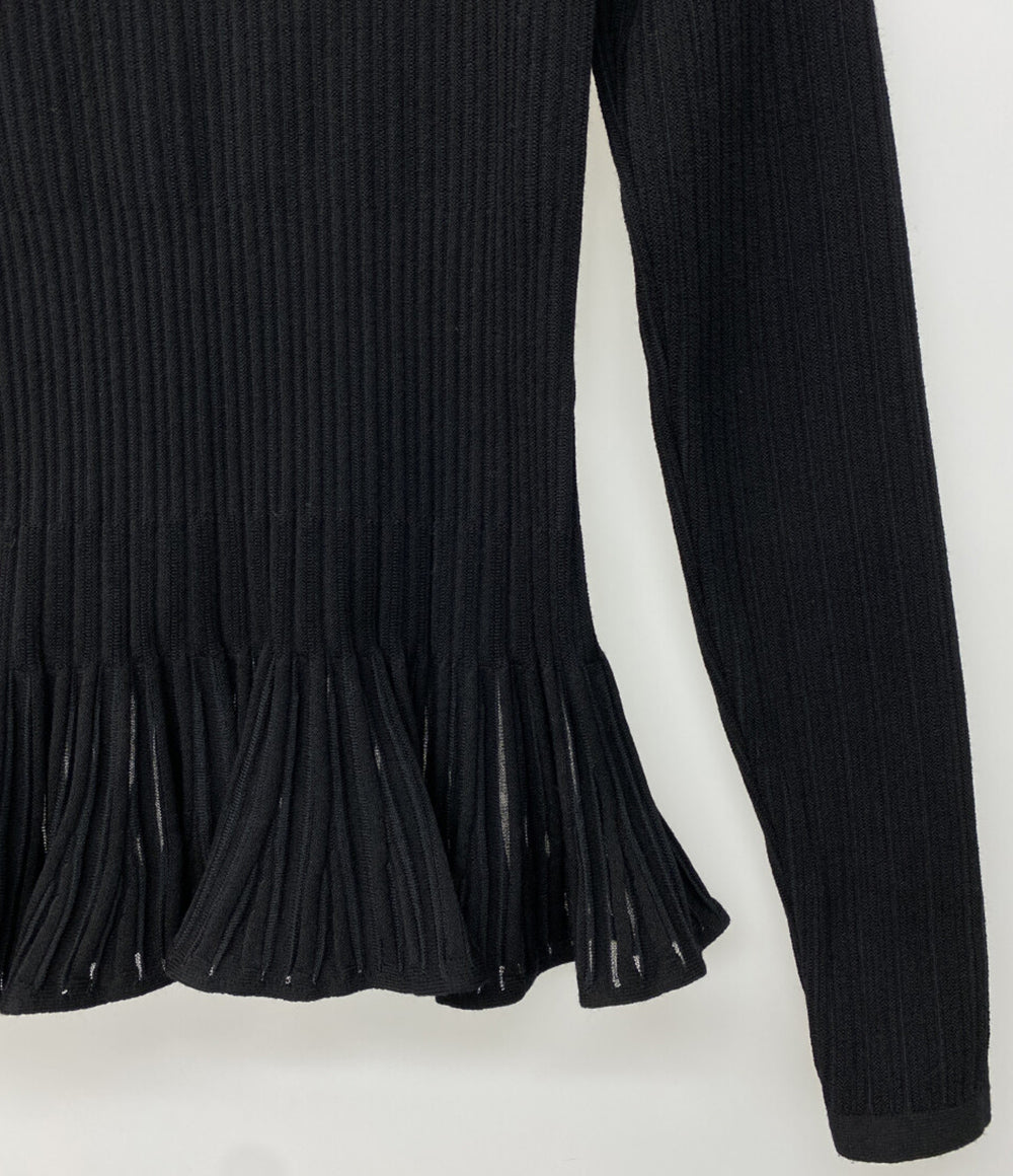 ALAIA アライア ジップアップリブニット ブラック レディース SIZE 36