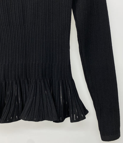 ALAIA アライア ジップアップリブニット ブラック レディース SIZE 36