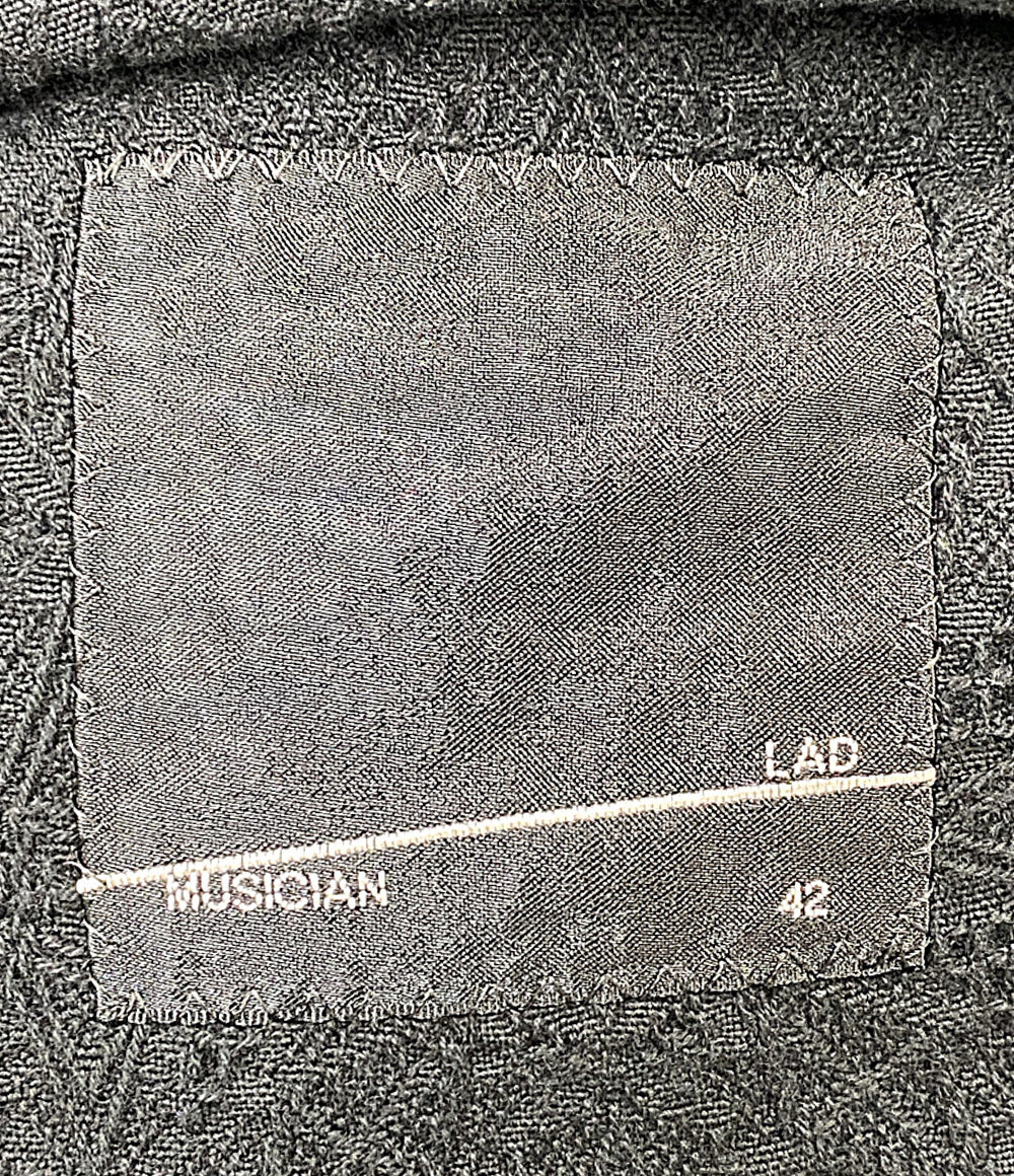 LAD MUSICIAN ジャケット ブラック 刺繍総柄 2117-308 メンズ SIZE 42 ラッドミュージシャン