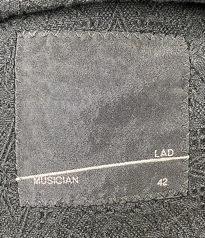 LAD MUSICIAN ジャケット ブラック 刺繍総柄 2117-308 メンズ SIZE 42 ラッドミュージシャン