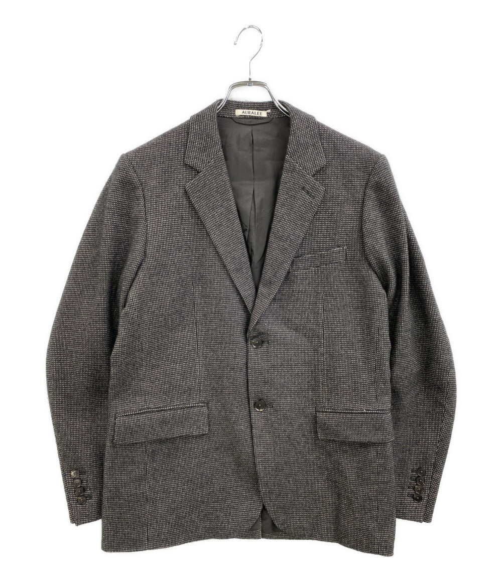 美品 AURALEE テーラードジャケット オーガニックコットンカシミヤウール 22AW A22AJ01OT メンズ SIZE 4 オーラリー