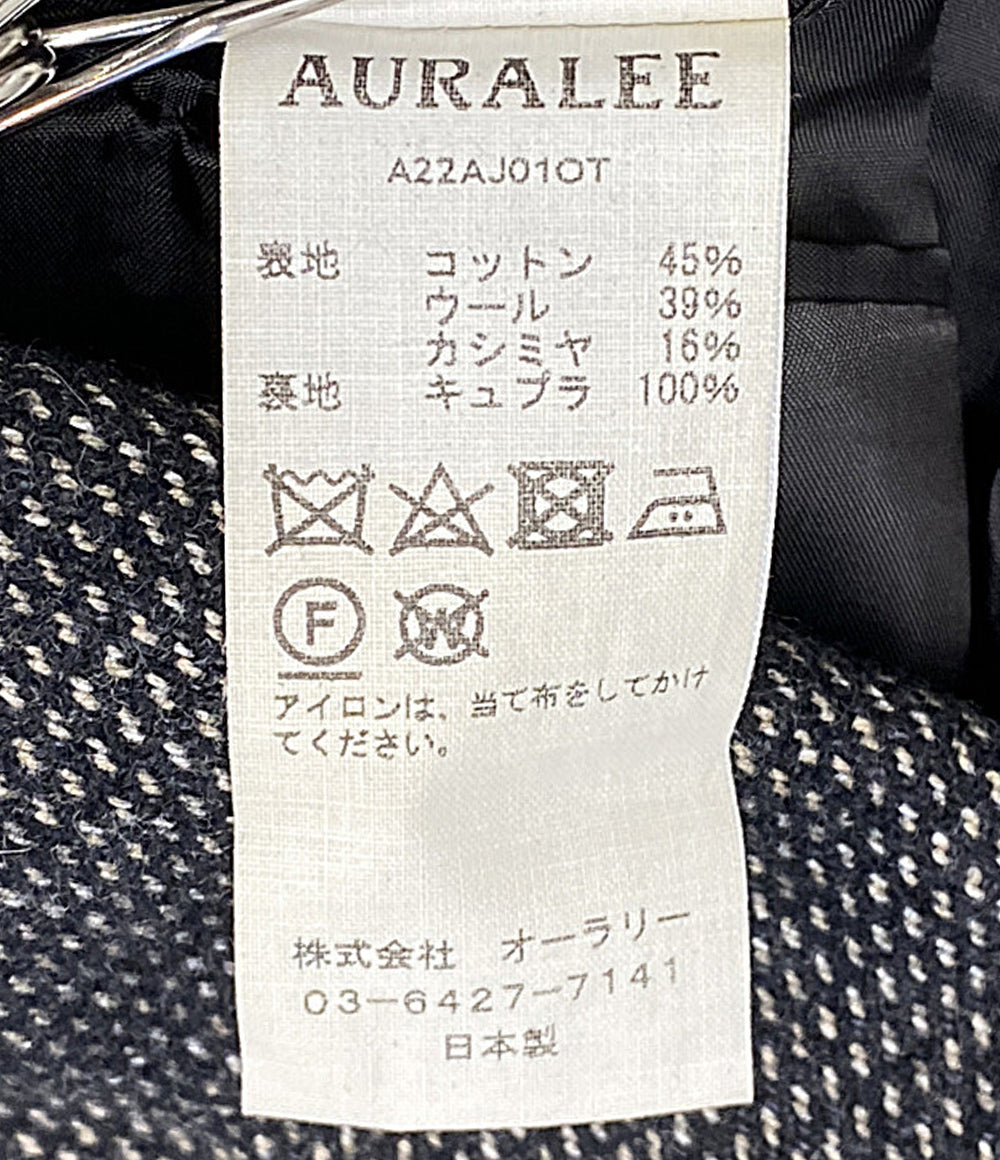 美品 AURALEE テーラードジャケット オーガニックコットンカシミヤウール 22AW A22AJ01OT メンズ SIZE 4 オーラリー