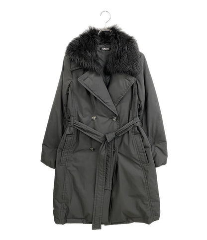 DKNY ダウンジャケット ファー付き ブラック 332-5.CM.N2 レディース SIZE 6 ディーケーエヌワイ