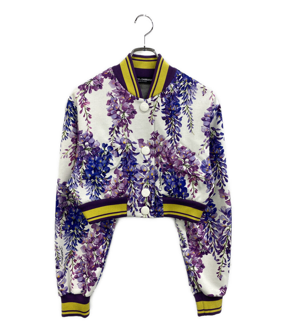 DOLCE & GABBANA ブルゾン フローラルクロップドボンバージャケット F9M72T レディース SIZE 36 ドルチェアンドガッバーナ