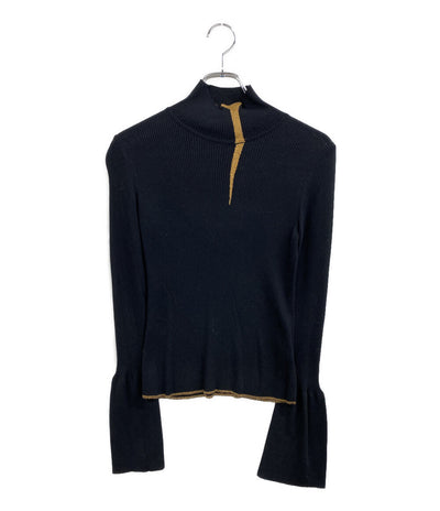 Mame Kurogouchi ニット Kintsugi High Neck Knitted Top 24AW MM24FW-KN078 レディース SIZE 1 マメクロゴウチ