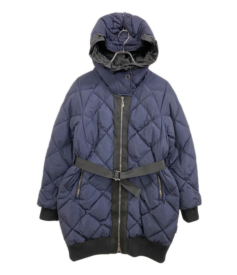 MONCLER コート MOUCHE ネイビー ベルト付 142-093-49345-00 レディース SIZE - モンクレール