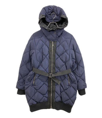 MONCLER コート MOUCHE ネイビー ベルト付 142-093-49345-00 レディース SIZE - モンクレール