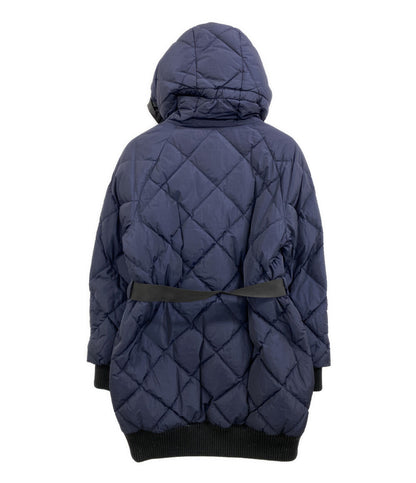 MONCLER コート MOUCHE ネイビー ベルト付 142-093-49345-00 レディース SIZE - モンクレール