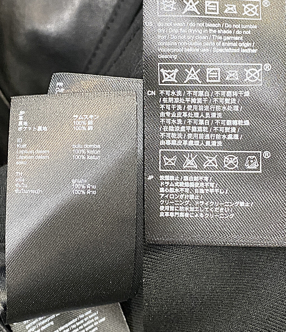 maje ライダースジャケット ラム ブラック キッズ SIZE 36 マジェ