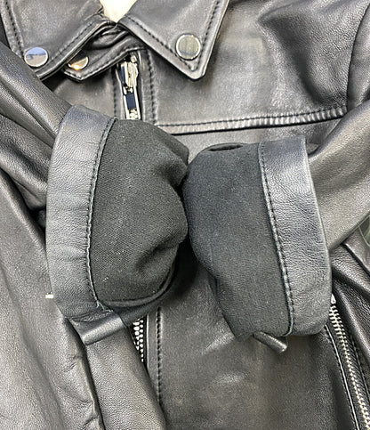 maje ライダースジャケット ラム ブラック キッズ SIZE 36 マジェ