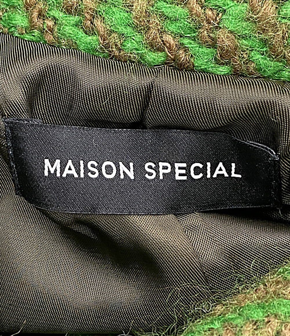 MAISON SPECIAL ロングケープコート グリーン 21222165101 レディース SIZE 38 メゾンスペシャル