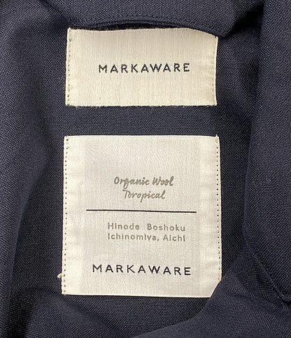 美品 MARKAWARE 長袖シャツ ネイビー ユーティリティCPOシャツ A20A-04SH01C メンズ SIZE 1 マーカウェア