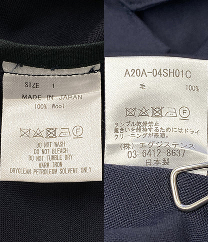美品 MARKAWARE 長袖シャツ ネイビー ユーティリティCPOシャツ A20A-04SH01C メンズ SIZE 1 マーカウェア