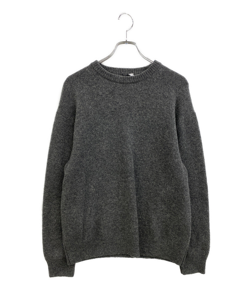 美品 ATON ニット ウールニット グレー 7054532 メンズ SIZE 02 エイトン