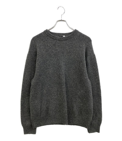 美品 ATON ニット ウールニット グレー 7054532 メンズ SIZE 02 エイトン