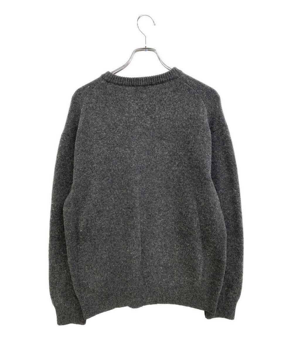 美品 ATON ニット ウールニット グレー 7054532 メンズ SIZE 02 エイトン