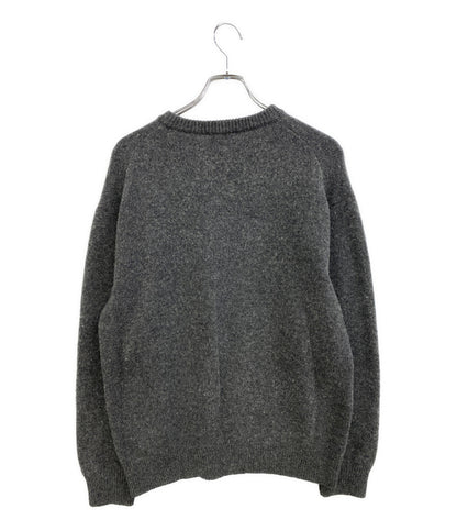 美品 ATON ニット ウールニット グレー 7054532 メンズ SIZE 02 エイトン