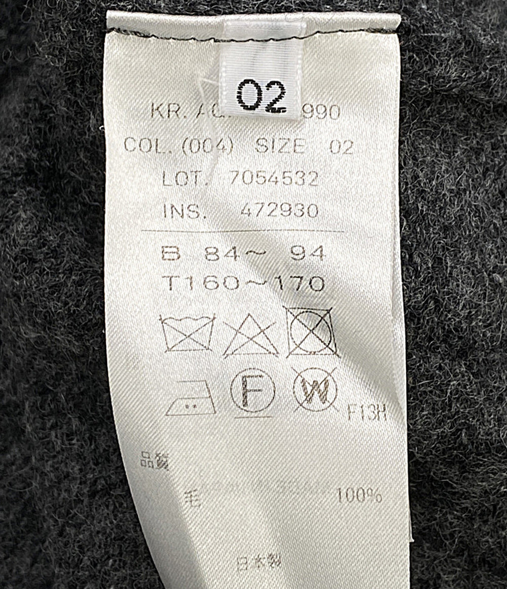 美品 ATON ニット ウールニット グレー 7054532 メンズ SIZE 02 エイトン