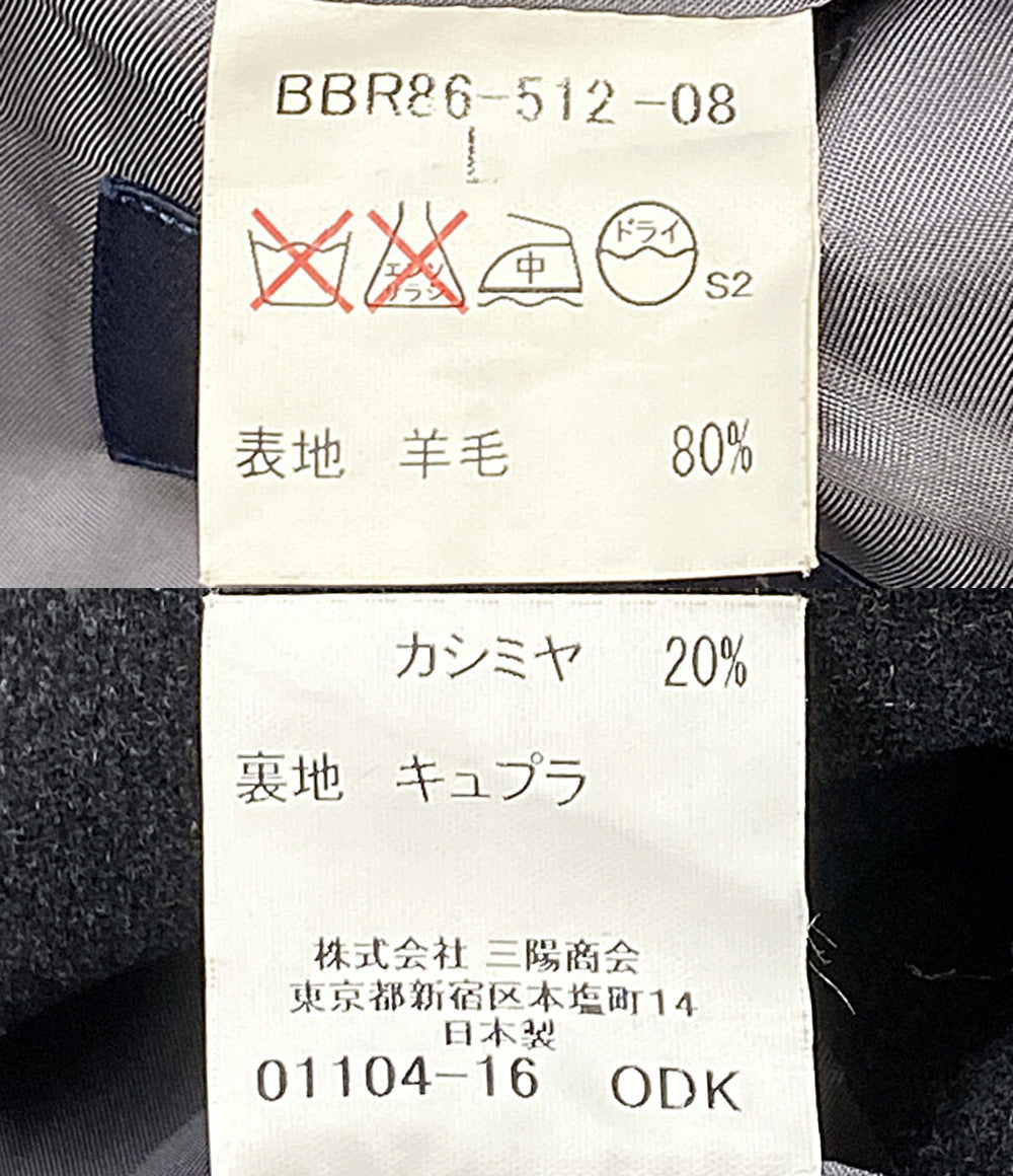 BURBERRY London コート ウールカシミヤ混 ブラック BRB86-512-08 レディース SIZE L バーバリーロンドン