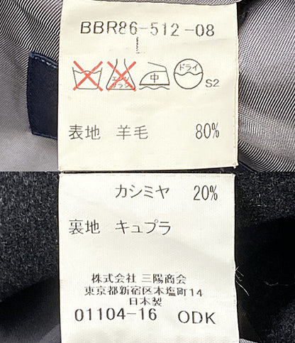 BURBERRY London コート ウールカシミヤ混 ブラック BRB86-512-08 レディース SIZE L バーバリーロンドン