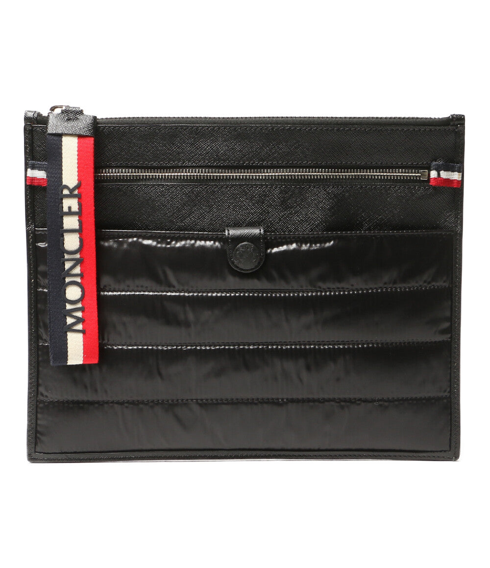 MONCLER セカンドバッグ Padded Puffer Leather Clutch メンズ モンクレール