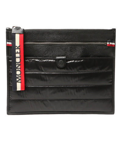 MONCLER セカンドバッグ Padded Puffer Leather Clutch メンズ モンクレール