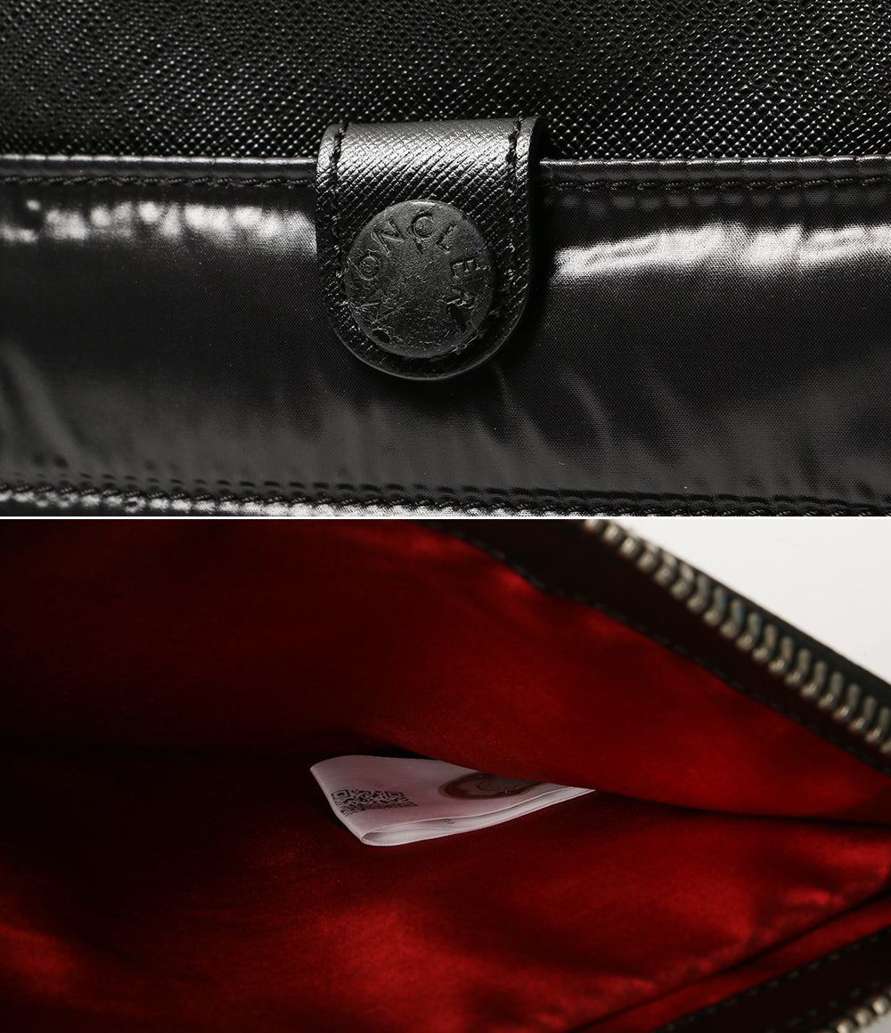 MONCLER セカンドバッグ Padded Puffer Leather Clutch メンズ モンクレール