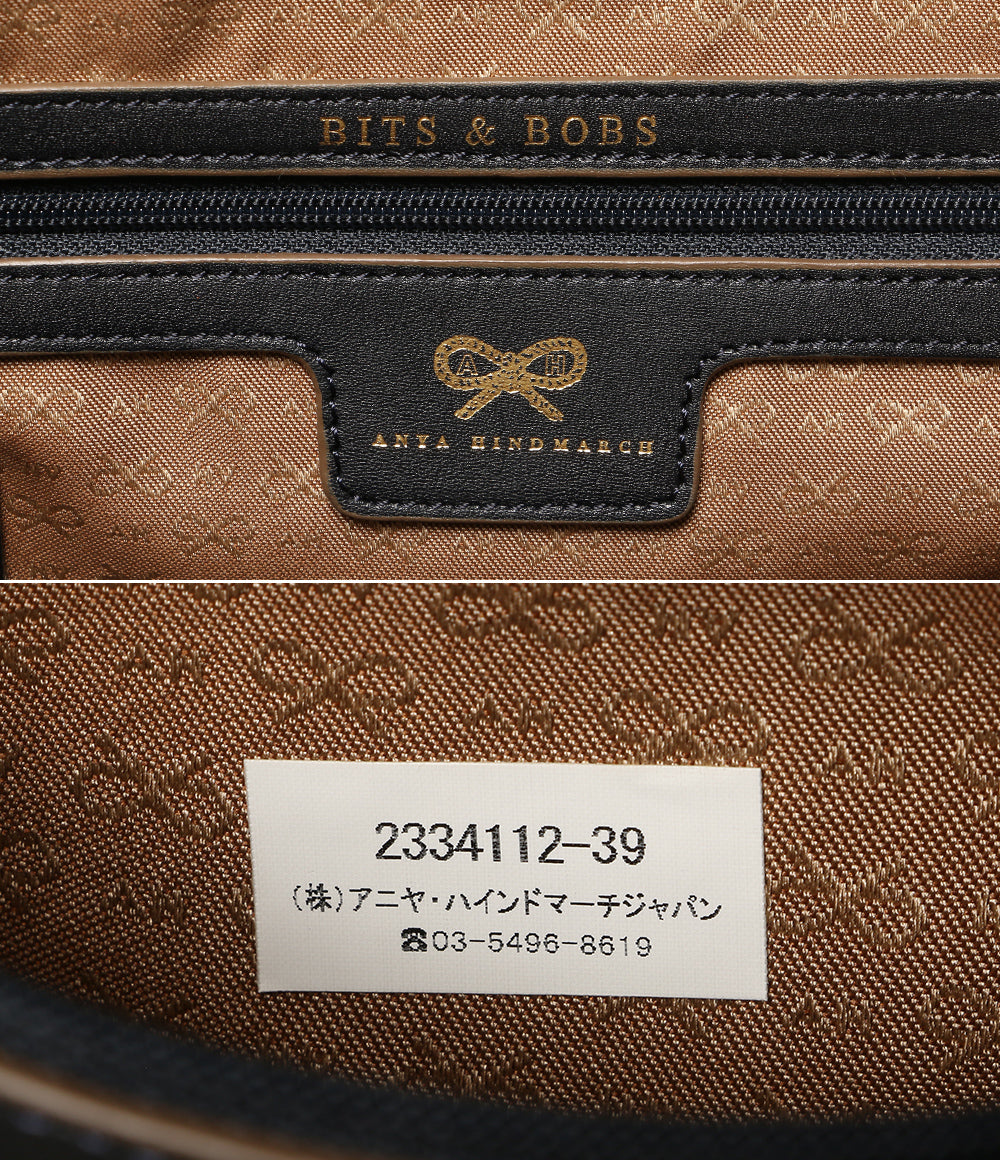 ANYA HINDMARCH トートバッグ リボン柄モノグラムキャンバス タッセル 2way レディース アニヤ・ハインドマーチ