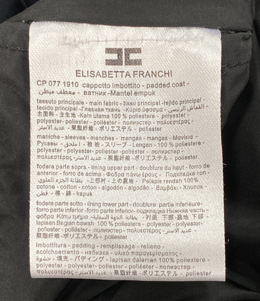 elisabetta franchi シャギー切替コート CP077 1910 レディース SIZE 40 エリザベッタフランキ