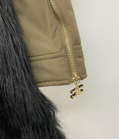 elisabetta franchi シャギー切替コート CP077 1910 レディース SIZE 40 エリザベッタフランキ