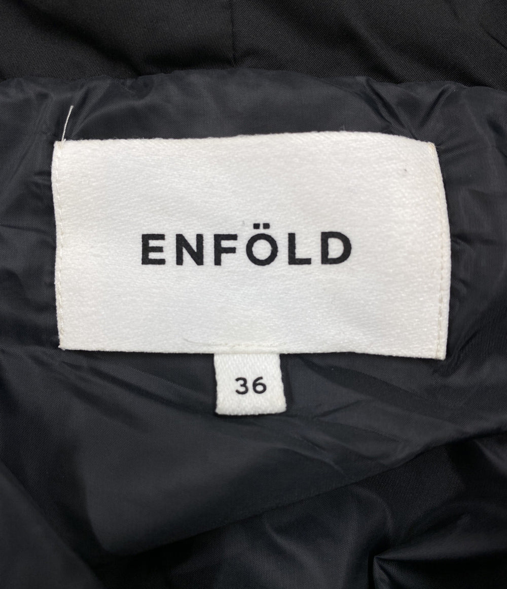 ENFOLD ダウンジャケット 300IA130-1581 RIBBON DOWN-JAKET BLK レディース SIZE 36 エンフォルド