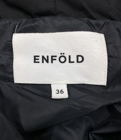 ENFOLD ダウンジャケット 300IA130-1581 RIBBON DOWN-JAKET BLK レディース SIZE 36 エンフォルド