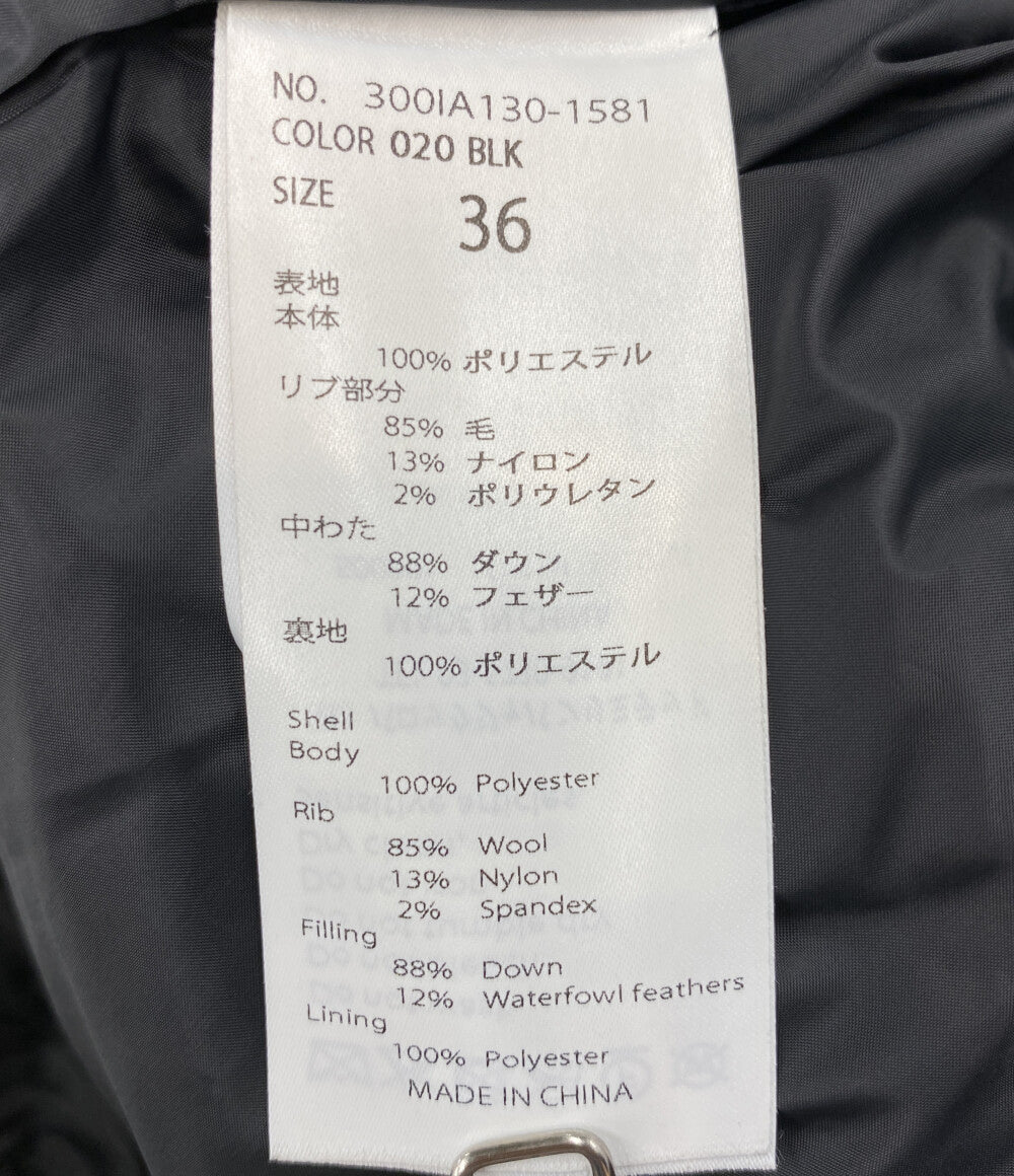 ENFOLD ダウンジャケット 300IA130-1581 RIBBON DOWN-JAKET BLK レディース SIZE 36 エンフォルド