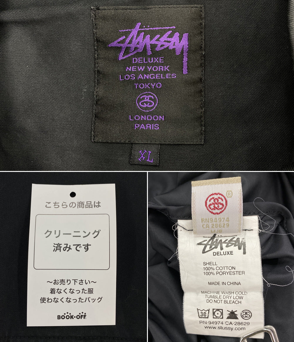 STUSSY ブルゾン ブラック ジップアップ メンズ SIZE XL ステューシー