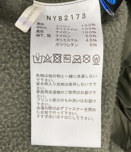 THE NORTH FACE 中綿ジャケット ジップアップ 切替 カーキ NY82173 メンズ SIZE L ザ・ノース・フェイス