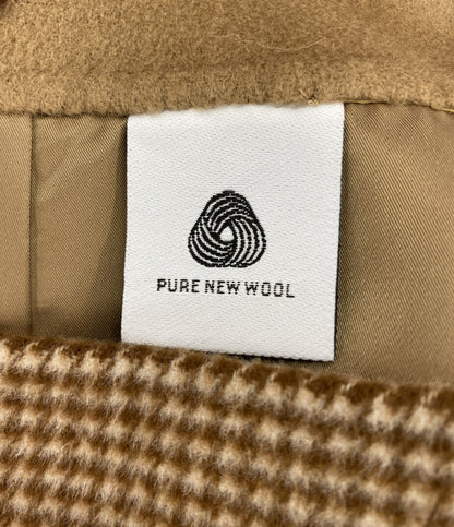 MAX MARA スカート ブラウン ウール 千鳥格子 レディース SIZE 38 マックスマーラ