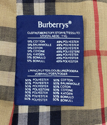 Burberrys トレンチコート イングランド製 ボタンロゴ無 ベージュ メンズ SIZE 52 バーバリーズ