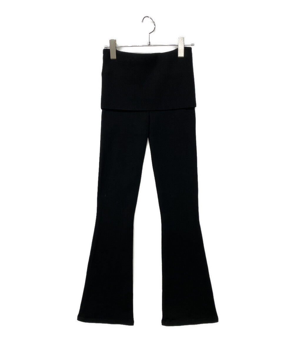 gimaguas ギマガス パンツ ウエスト折返し ブラック レディース SIZE S