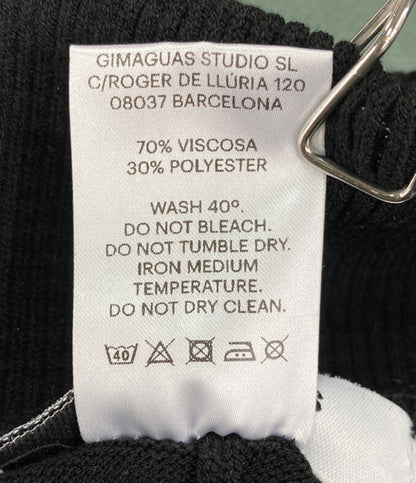 gimaguas ギマガス パンツ ウエスト折返し ブラック レディース SIZE S