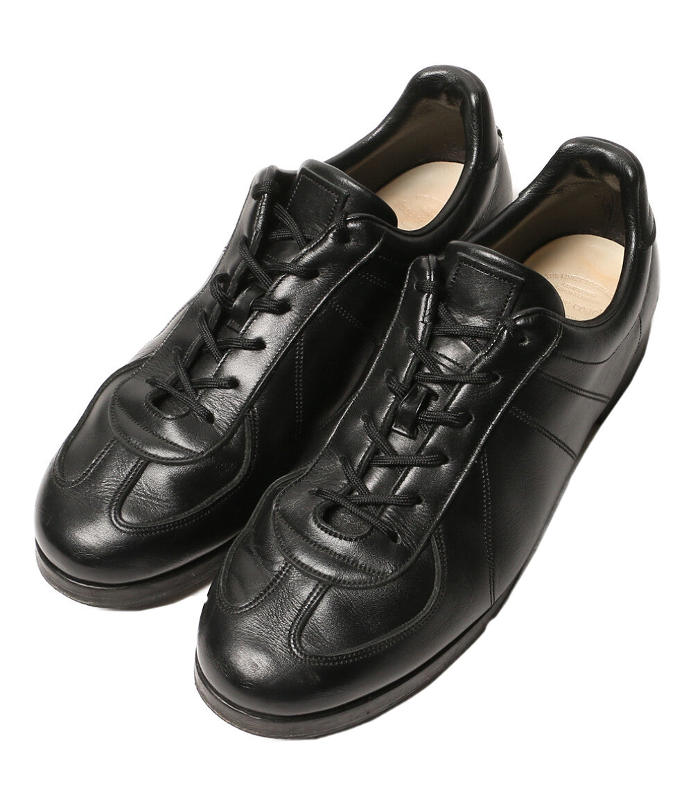 FOOT THE COACHER レザースニーカー ブラック メンズ SIZE 10 フットザコーチャー