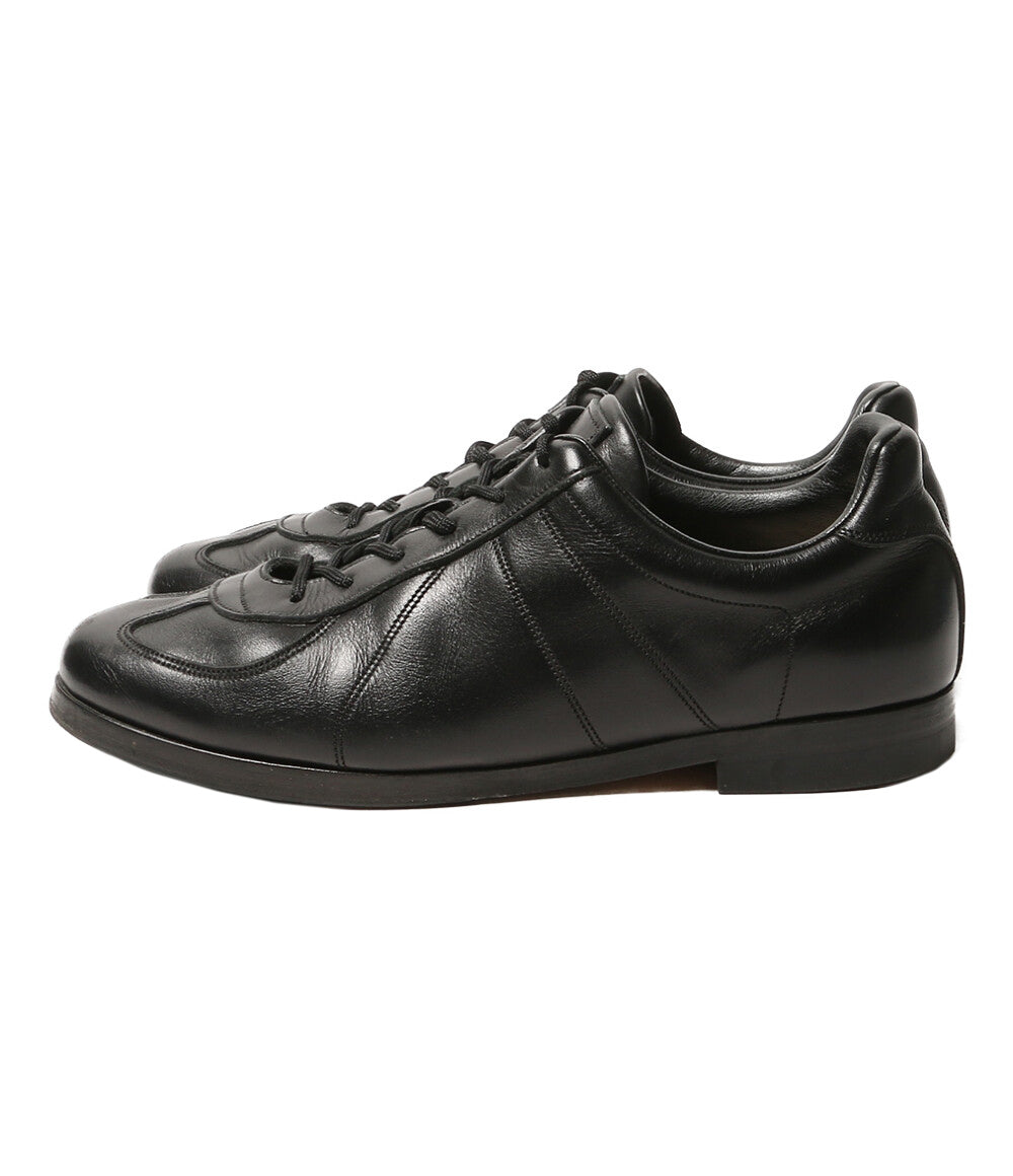 FOOT THE COACHER レザースニーカー ブラック メンズ SIZE 10 フットザコーチャー