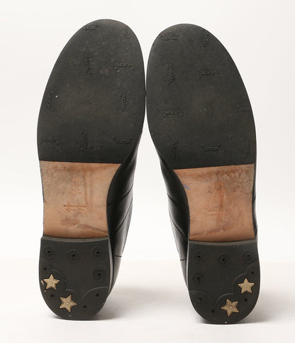 FOOT THE COACHER レザースニーカー ブラック メンズ SIZE 10 フットザコーチャー