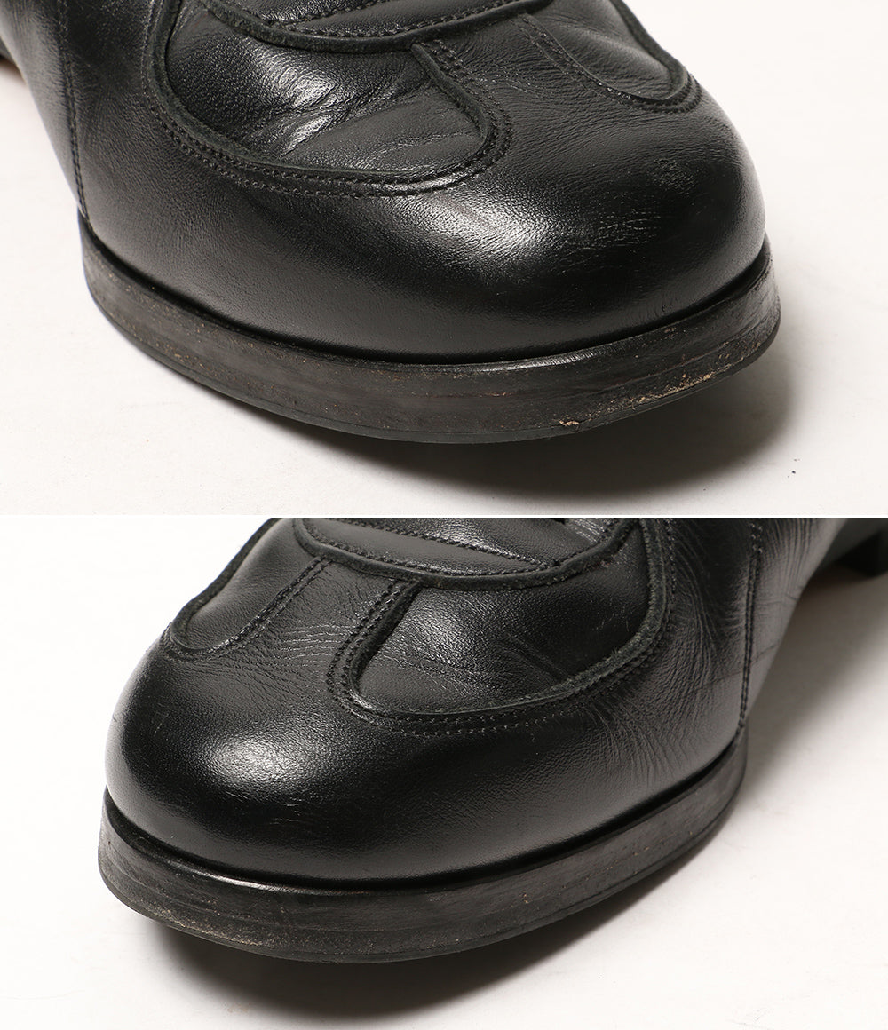 FOOT THE COACHER レザースニーカー ブラック メンズ SIZE 10 フットザコーチャー