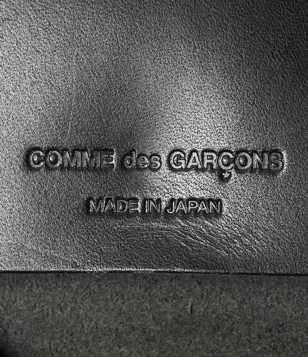 COMME des GARCONS 長財布 レザー ペイント ブラック メンズ コムデギャルソン