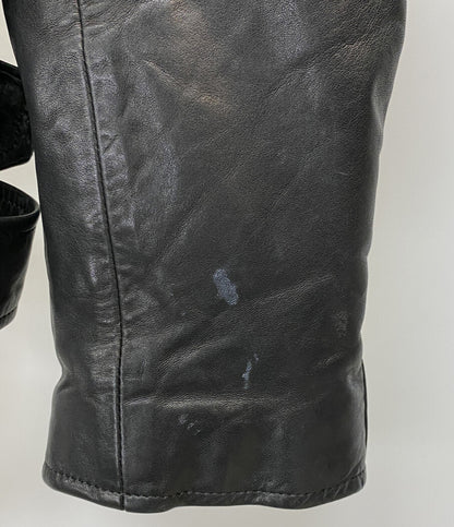MASTERMIND WORLD マスターマインド ワールド ライダースジャケット ブラック レザー MW22S09-BL018-700 メンズ SIZE L
