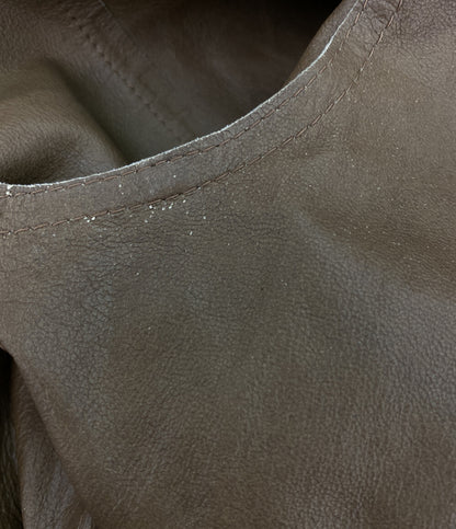 WEEKEND MAXMARA ジャケット フードレザージップアップ ベージュ レディース SIZE 36 マックスマーラウィークエンド