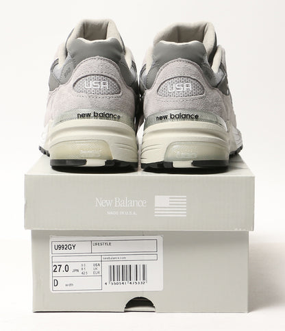 美品 new balance スニーカー スエード U992GY メンズ SIZE 27cm ニューバランス