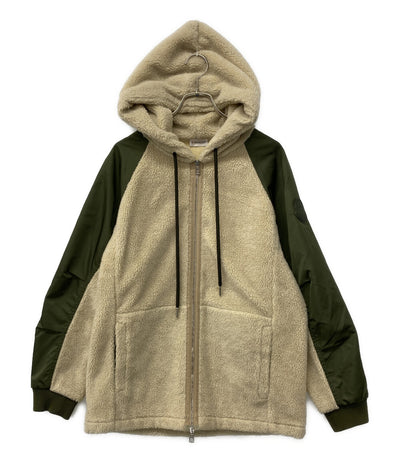 MONCLER ボアブルゾン フード 切替 MAGLIA CARDIGAN マグリア 21AW メンズ SIZE L モンクレール
