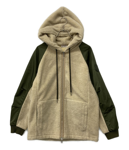 MONCLER ボアブルゾン フード 切替 MAGLIA CARDIGAN マグリア 21AW メンズ SIZE L モンクレール