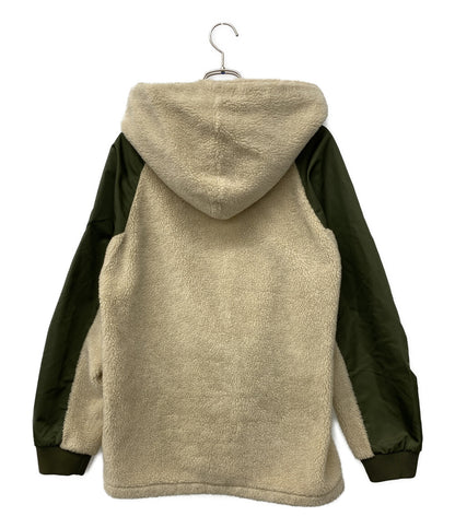 MONCLER ボアブルゾン フード 切替 MAGLIA CARDIGAN マグリア 21AW メンズ SIZE L モンクレール